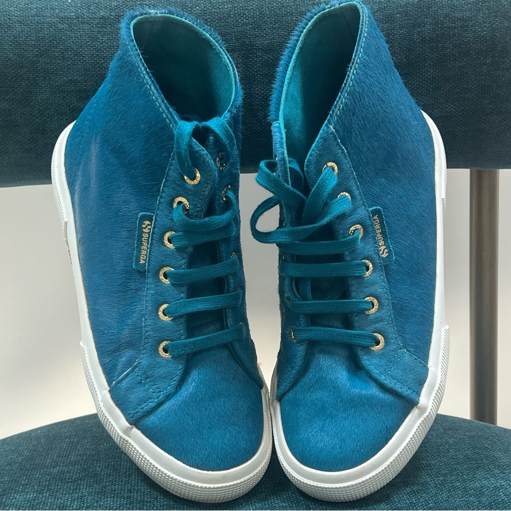Superga 2095 high top sneakers Women’s 7.5 US 38 EU blue onnatio